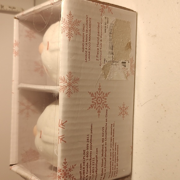 Pfaltzgraff Pair Of Santa Salt & Pepper Shakers Hand Painted New In Box - Picture 6 of 8